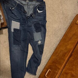Patchwork Denim Jeans